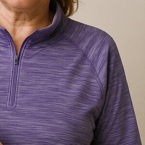 PUMA Women’s Purple Performance Top – ¼ Zip Collared Athletic Shirt